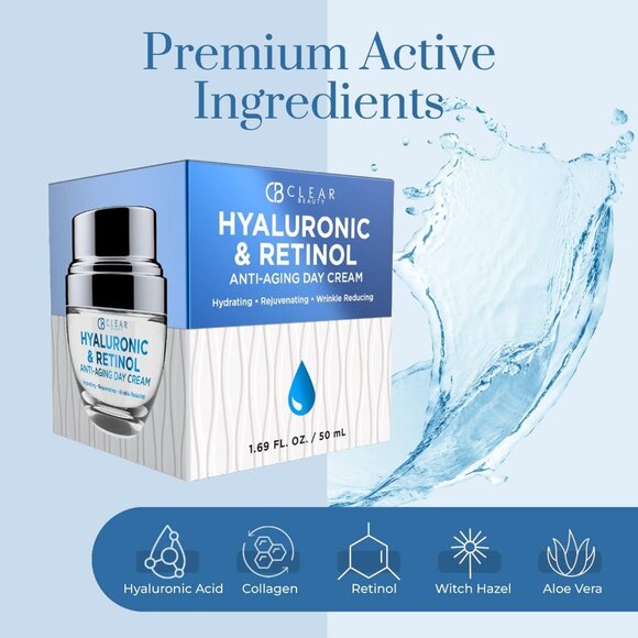 Clear Beauty Hyaluronic & Retinol Face Moisturizer –Day Cream- Korean Product! - Picture 2 of 7